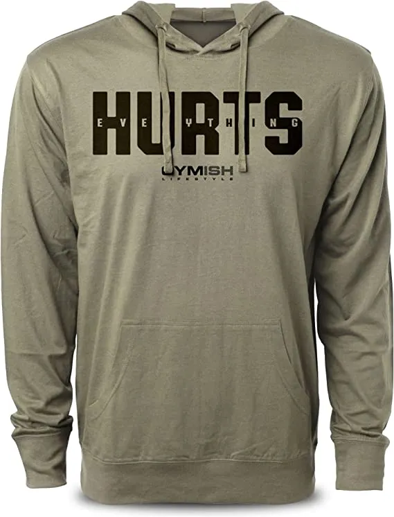 005. Everything Hurts Funny Workout Hoodie for Men