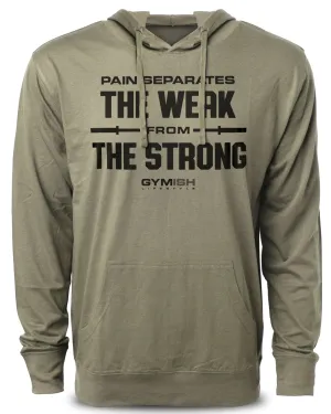 121. Weak From Strong Funny Workout Hoodie for Men