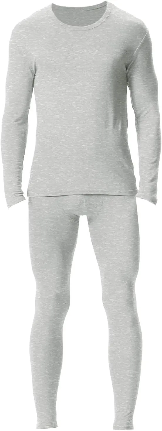 2 Pack Thermal Underwear for Men Men's Thermal Underwear Set Lined Long Thermal Underwear Base Layer Cold Weather