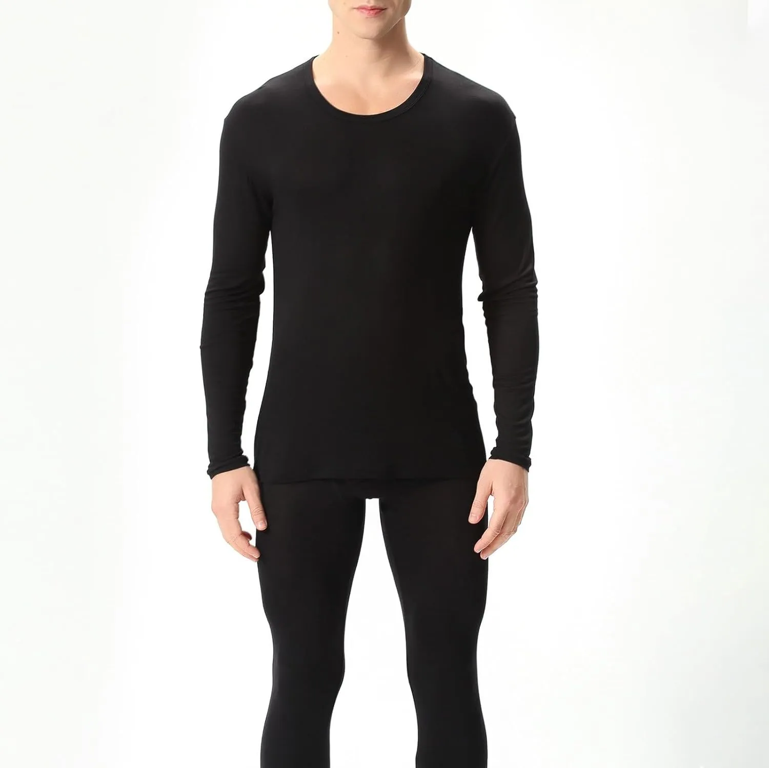 2 Pack Thermal Underwear for Men Men's Thermal Underwear Set Lined Long Thermal Underwear Base Layer Cold Weather