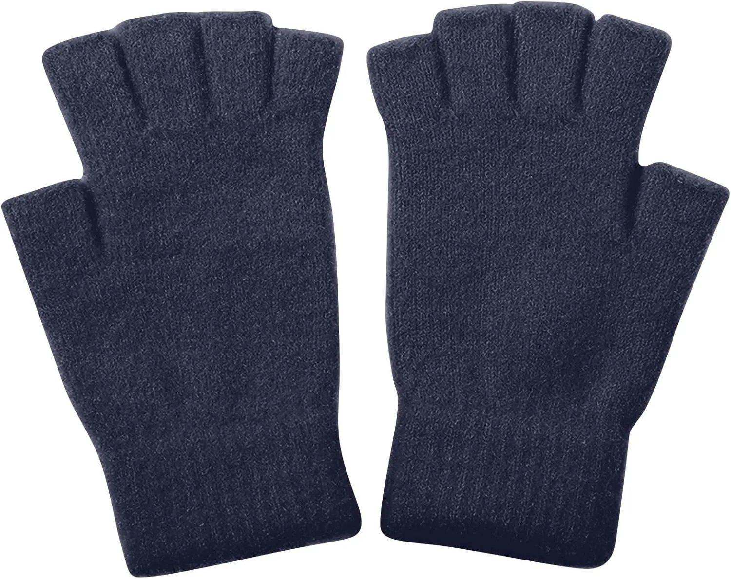 2025 Mens & Womens Winter Fingerless Gloves Casual Solid Fur Thick Warm Half Finger Knitted Gloves One Size Fits All