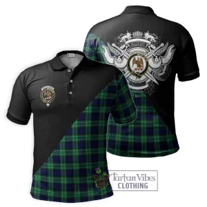 Abercrombie Tartan Polo Shirt with Family Crest and Military Logo Style