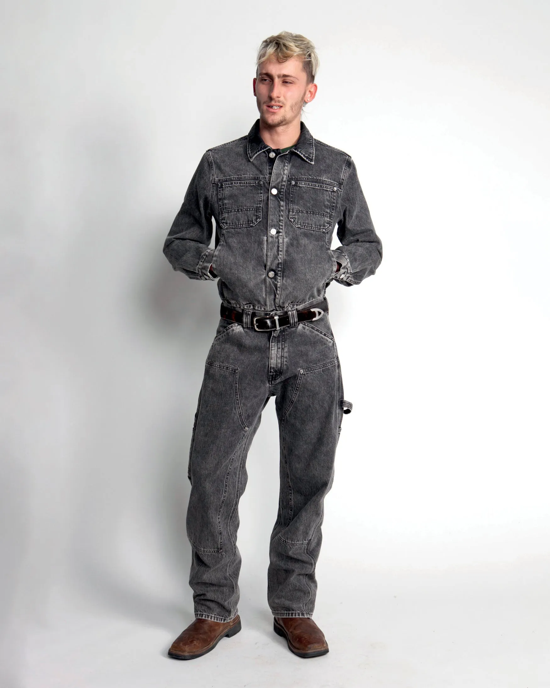 Acid Wash Denim Carpenter Jean