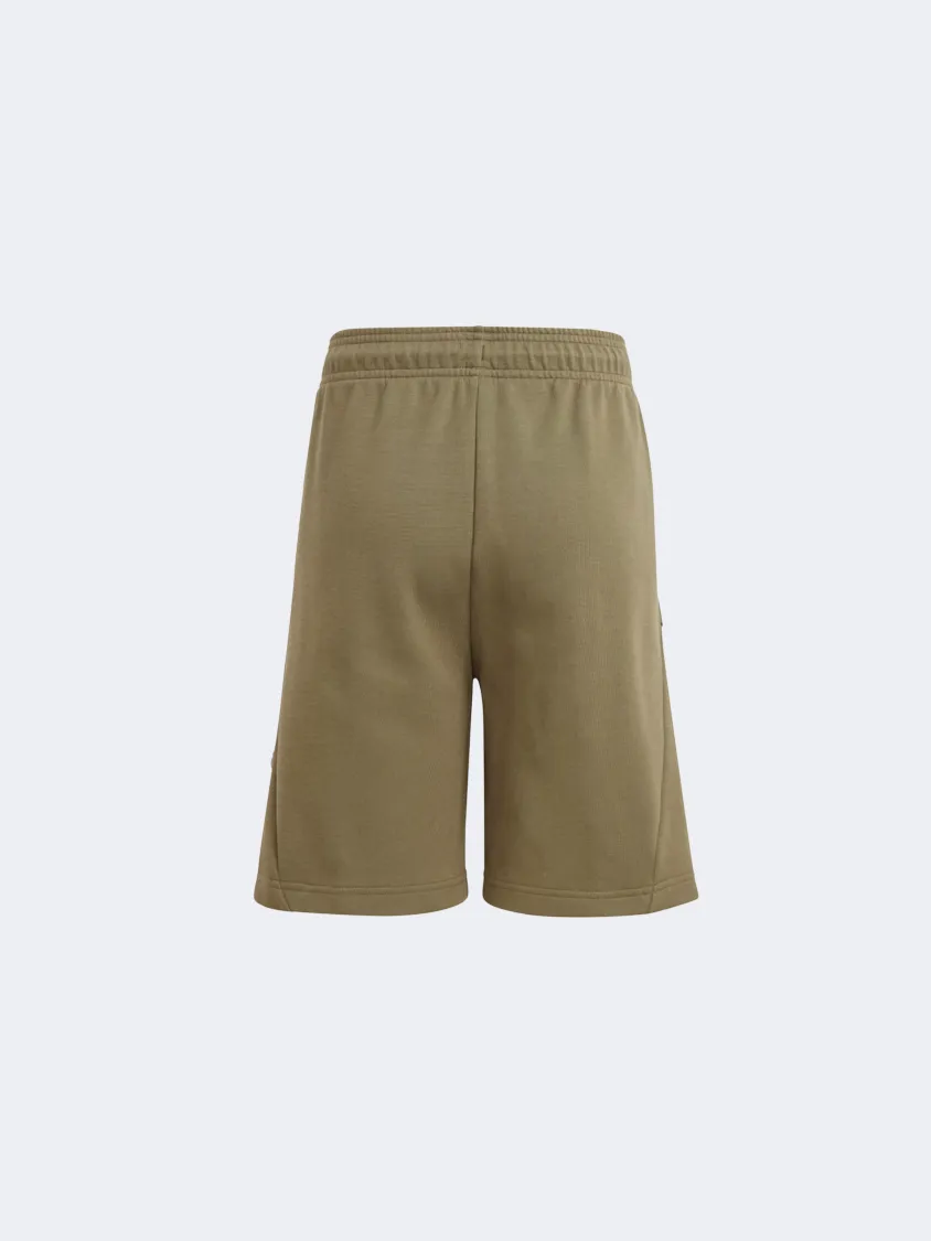 Adidas Future Icons Logo Kids-Unisex Sportswear Short Olive Strata/Black