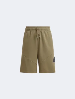 Adidas Future Icons Logo Kids-Unisex Sportswear Short Olive Strata/Black