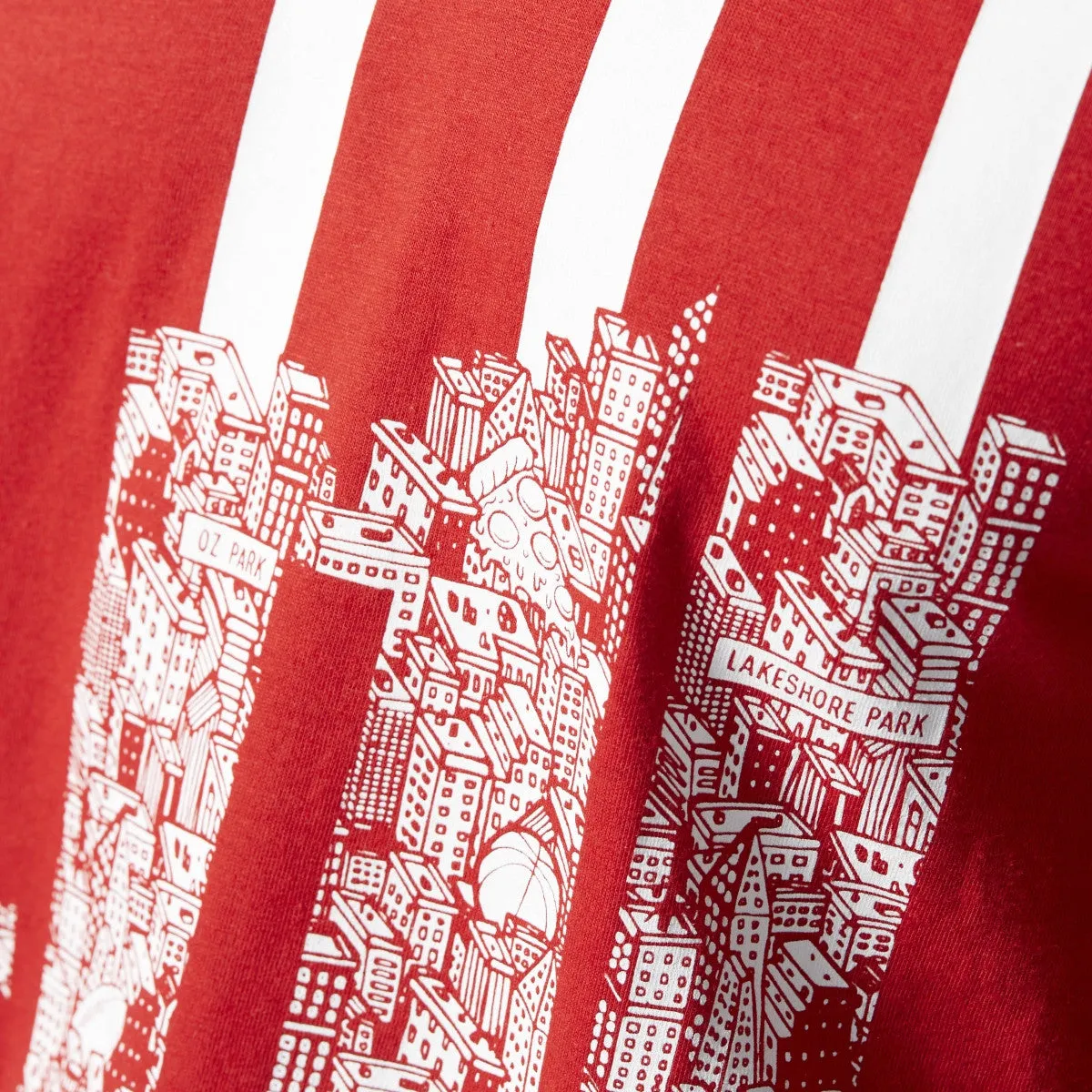 Adidas Originals Chicago Men's Training T-Shirt Scarlet/White