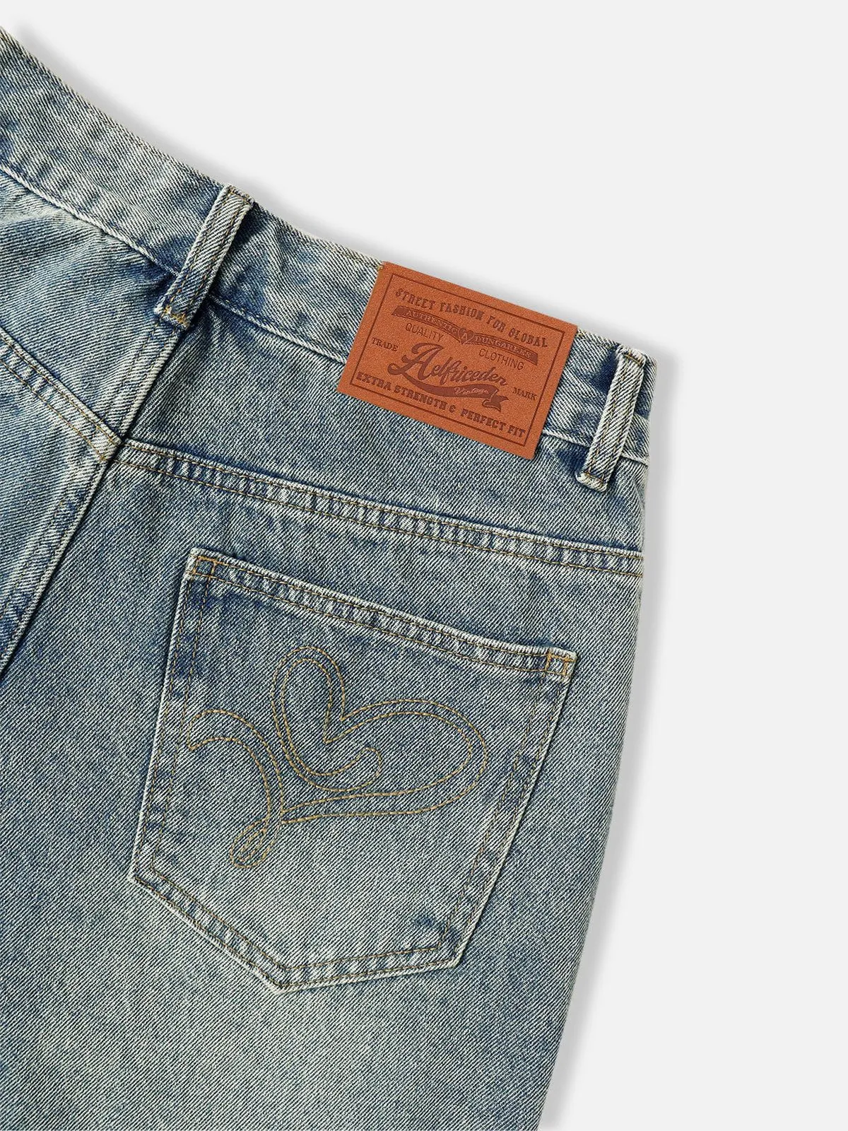 Aelfric Eden Fringe Patchwork Loose Jeans
