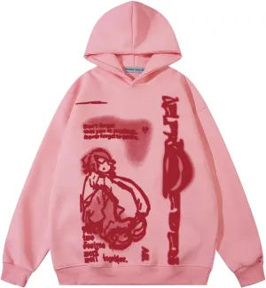 Aelfric Eden Graphic Hoodies Unisex Oversized Hoodie Vintage Cotton Long Sleeve Sweaters Pullover Fall Clothes