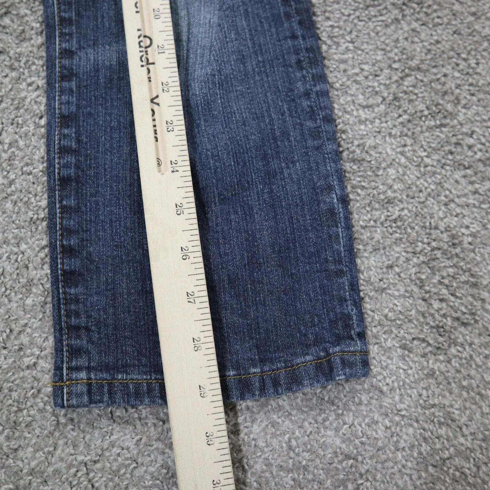 Aeropostale Womens Jeans  Straight Leg Denim Stretch Distressed Blue Size 9/10