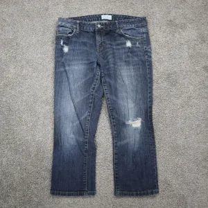 Aeropostale Womens Jeans  Straight Leg Denim Stretch Distressed Blue Size 9/10