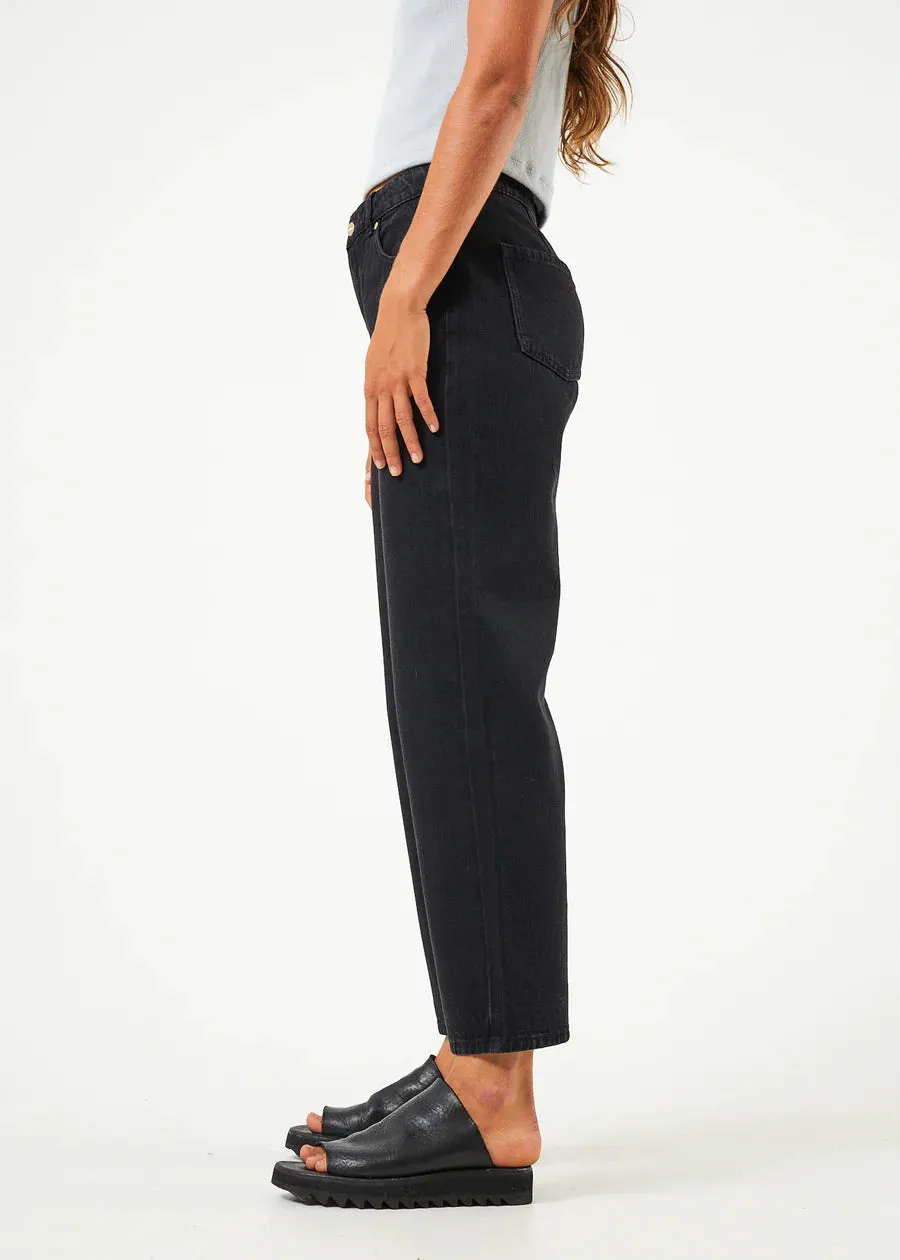 Afends Shelby Organic Denim Wide Leg Jean - Washed Black