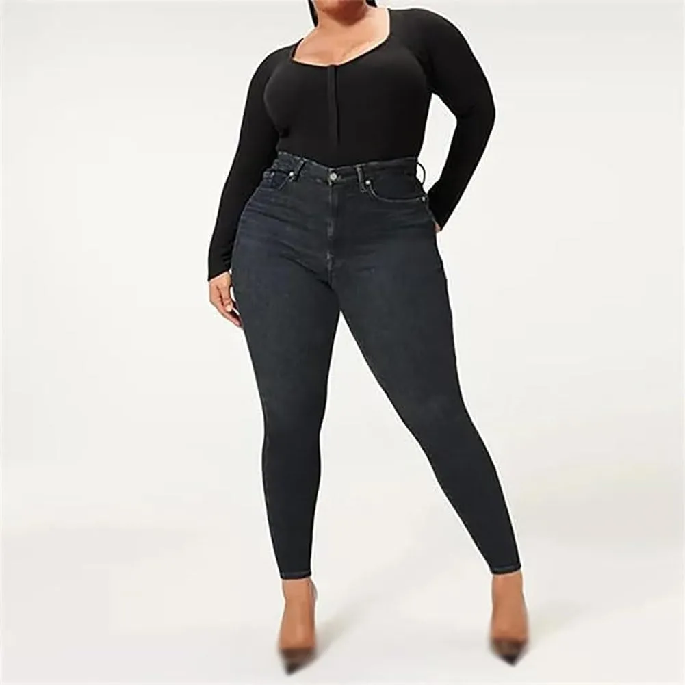 Akapi Jeans Mujer, Womens Akapi Curvy Jeans, Women's high Waist Stretch Hip Skinny Jeans