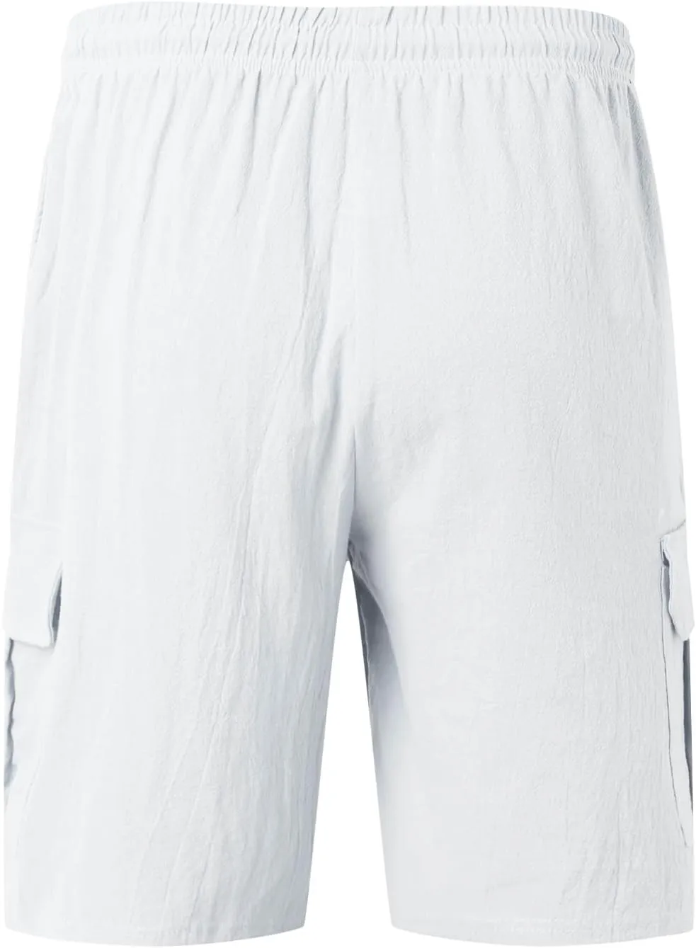 Alalaso Mens Cotton Linen Shorts Casual Drawstring 5.5Inch Stretch Workout Shorts Casual Suitable for Yoga Golf Shorts