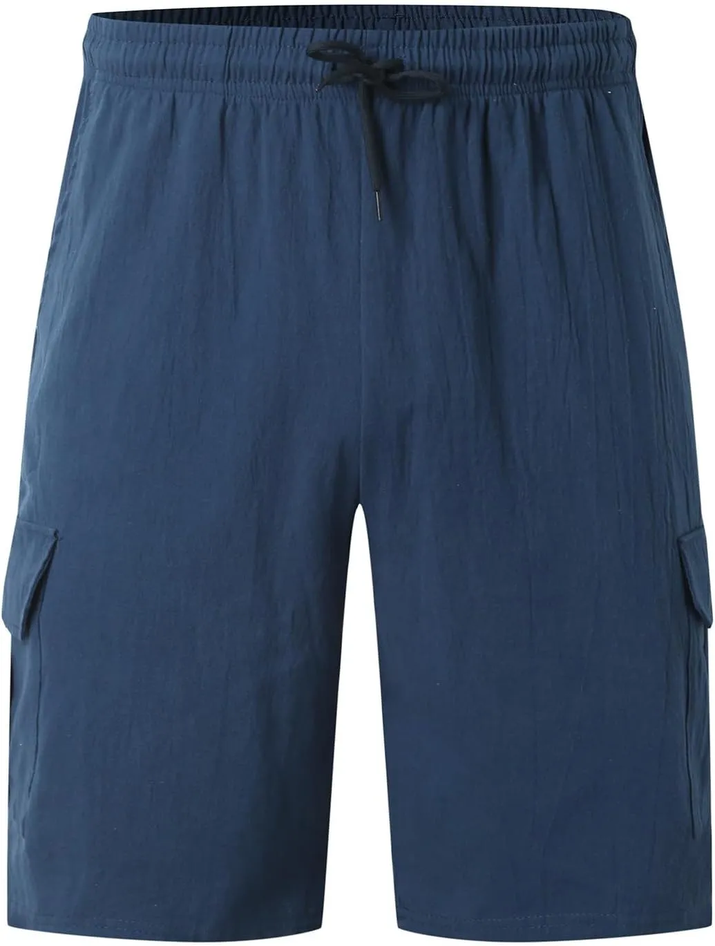 Alalaso Mens Cotton Linen Shorts Casual Drawstring 5.5Inch Stretch Workout Shorts Casual Suitable for Yoga Golf Shorts