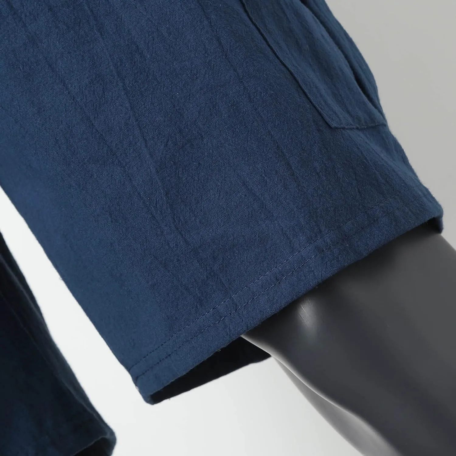 Alalaso Mens Cotton Linen Shorts Casual Drawstring 5.5Inch Stretch Workout Shorts Casual Suitable for Yoga Golf Shorts