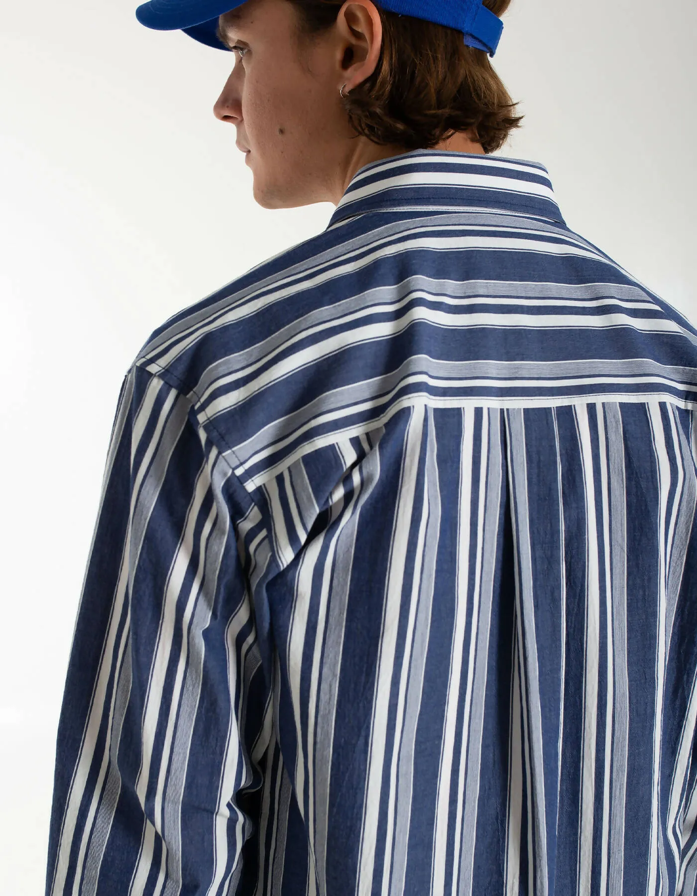 Alfie Stripe Shirt Navy
