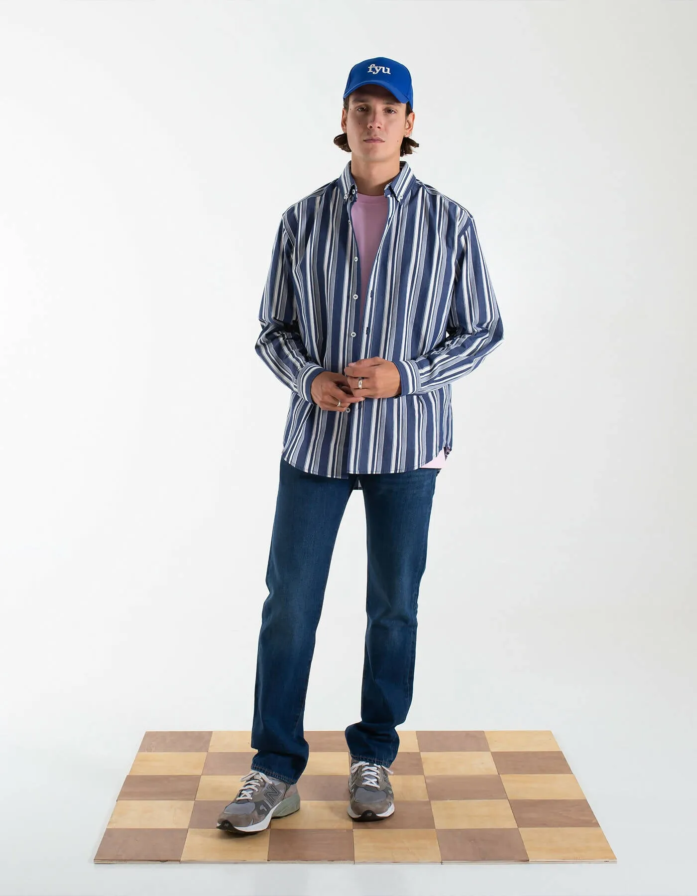 Alfie Stripe Shirt Navy