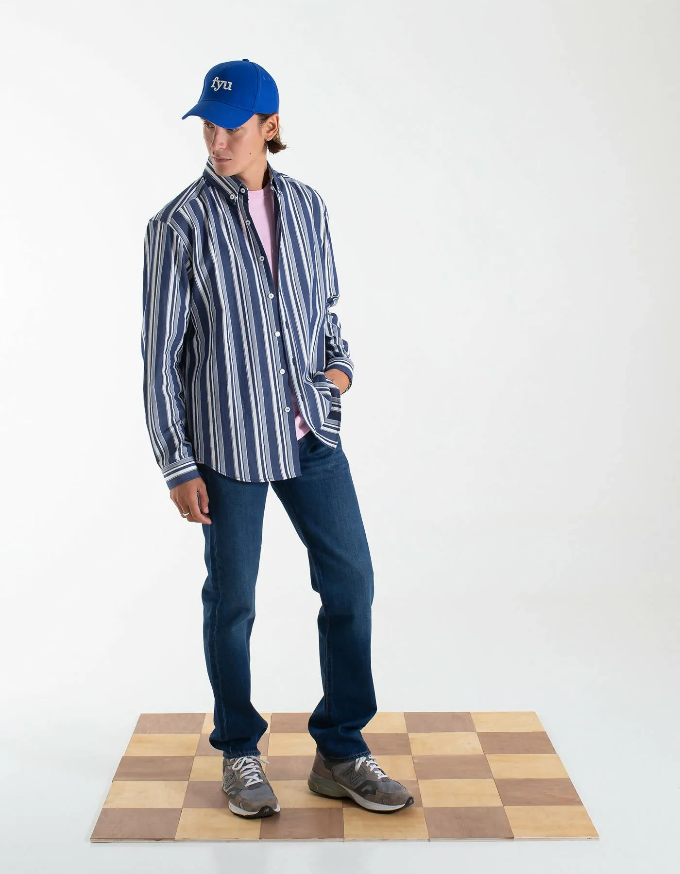 Alfie Stripe Shirt Navy
