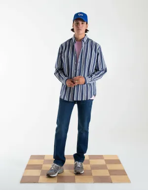 Alfie Stripe Shirt Navy