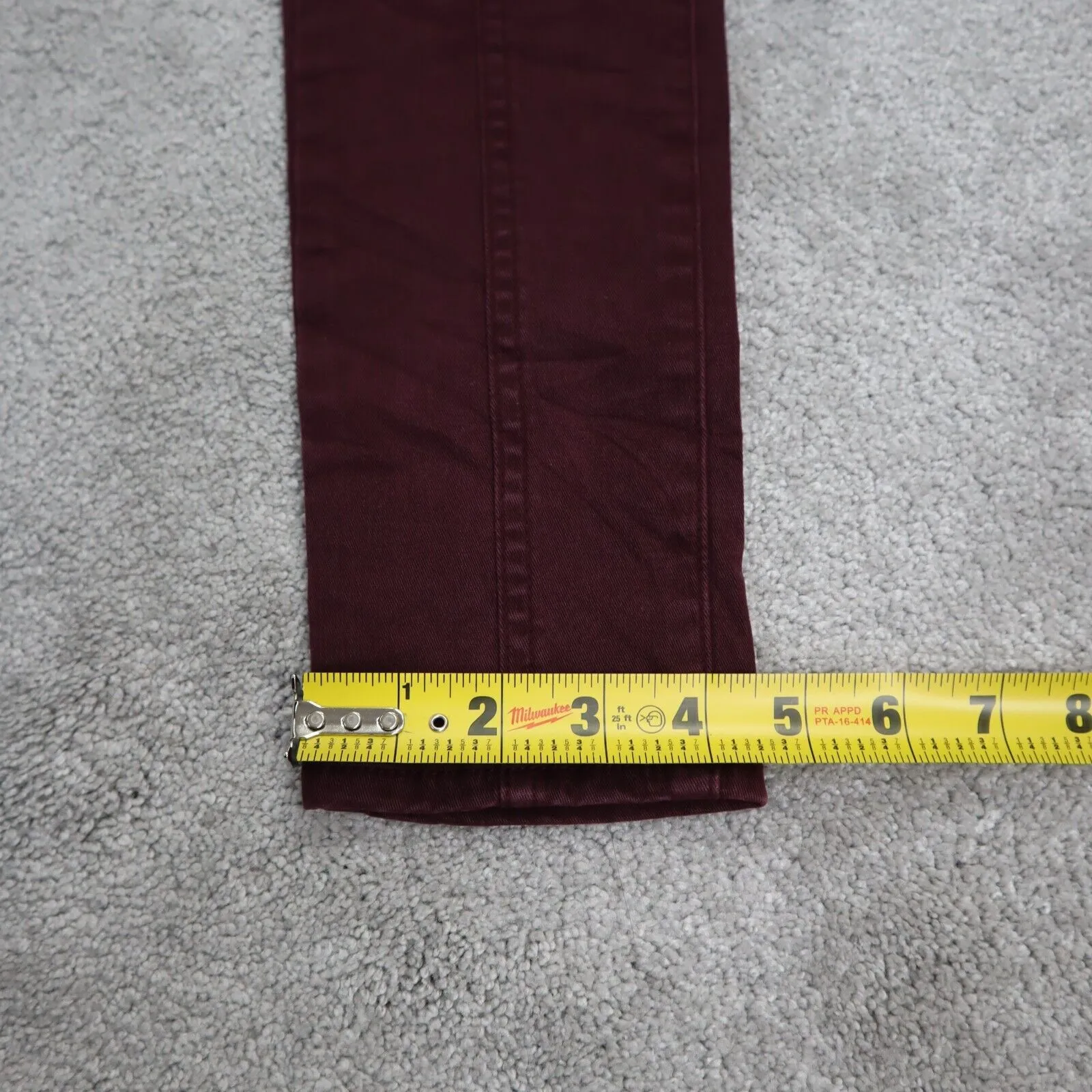 American Eagle Outfitter Women Skinny Jeans Denim Mid Rise Pockets Maroon Size 0