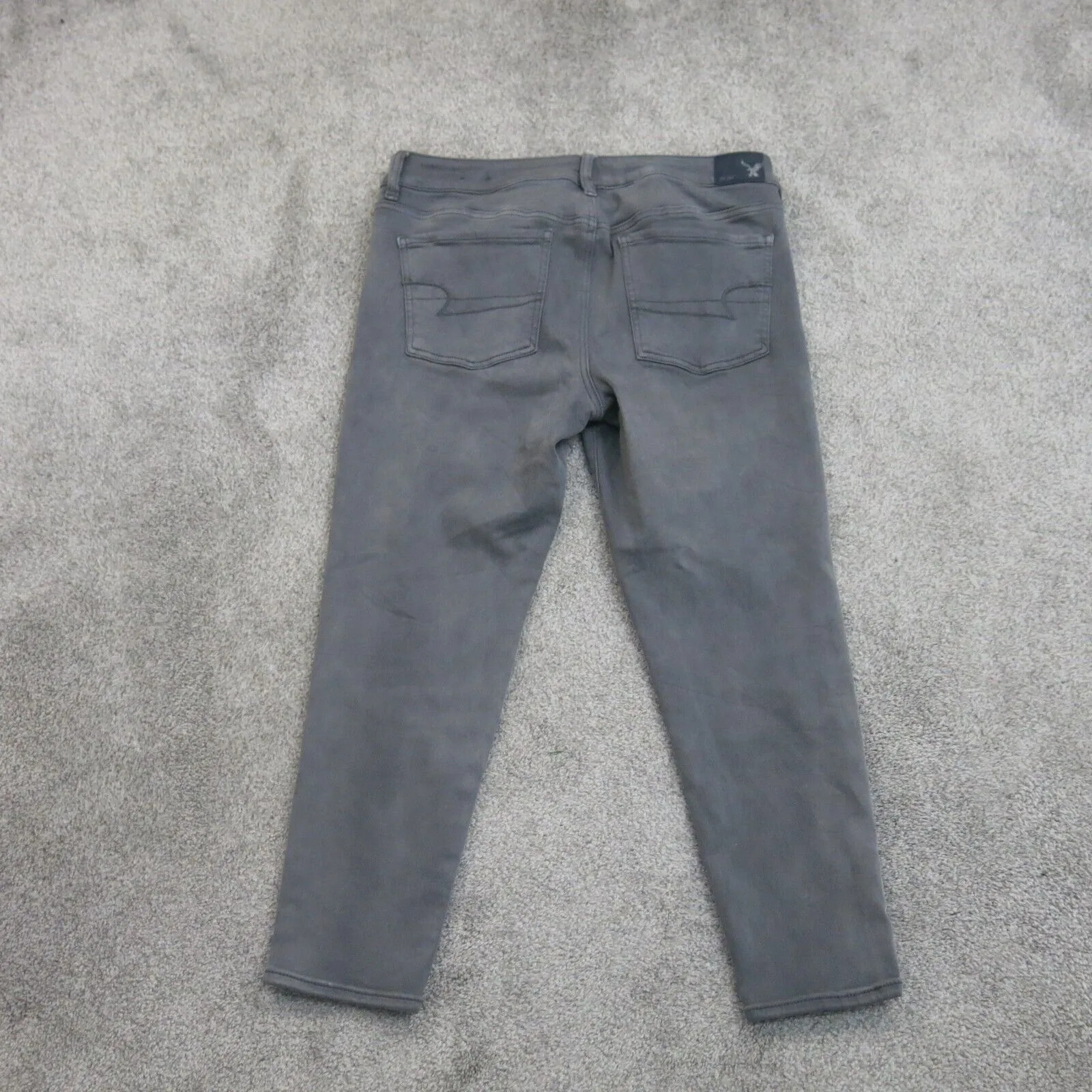 American Eagle Outfitters Women Jeans Denim Skinny Leg Mid Rise Black Size 12