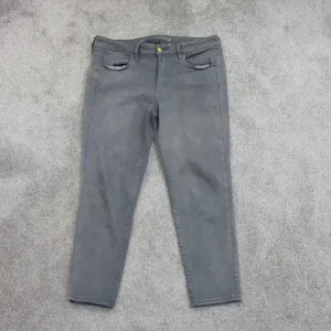 American Eagle Outfitters Women Jeans Denim Skinny Leg Mid Rise Black Size 12