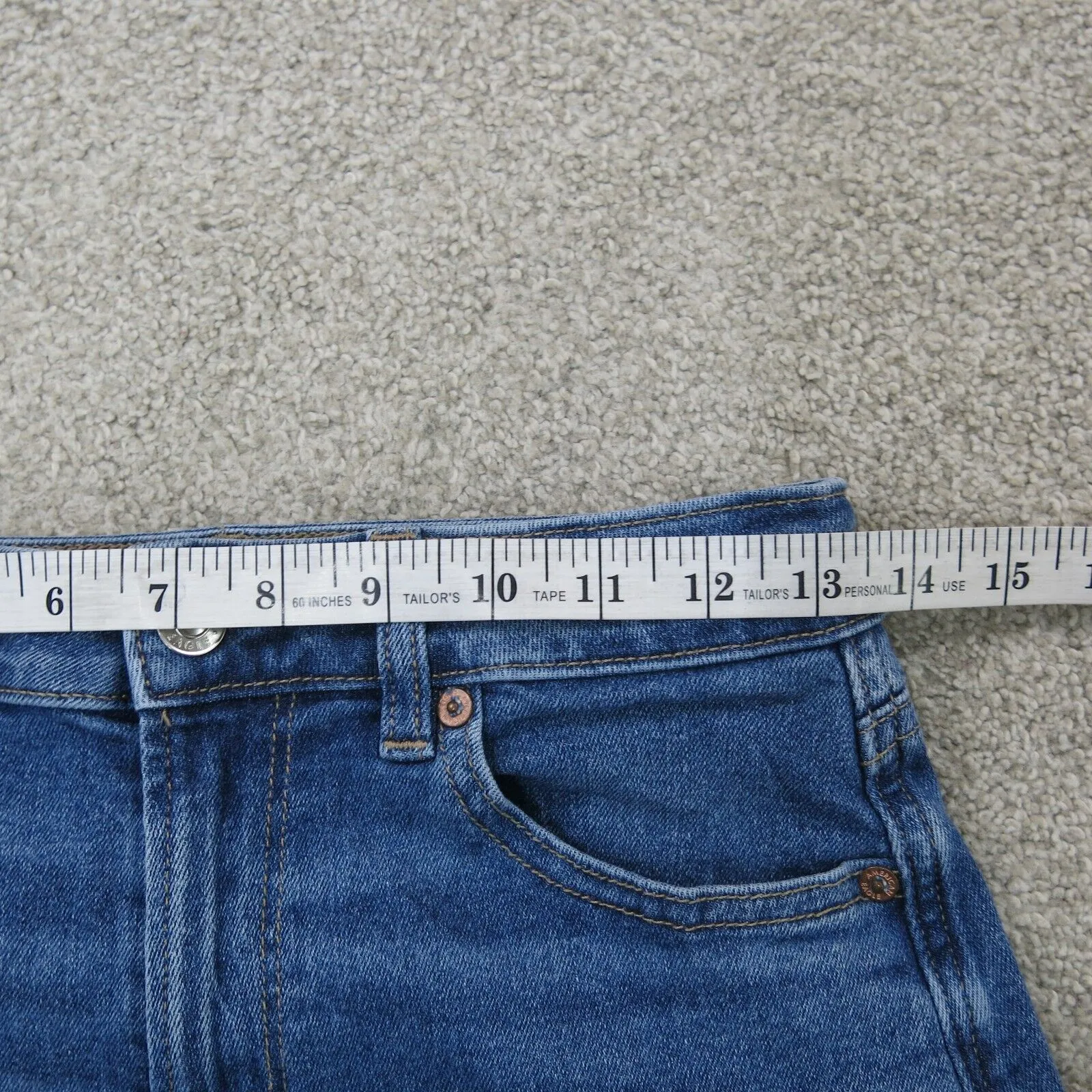 American Eagle Womens Jeans Mid Rise Skinny Leg Jeans Denim Cotton Blue Size 4