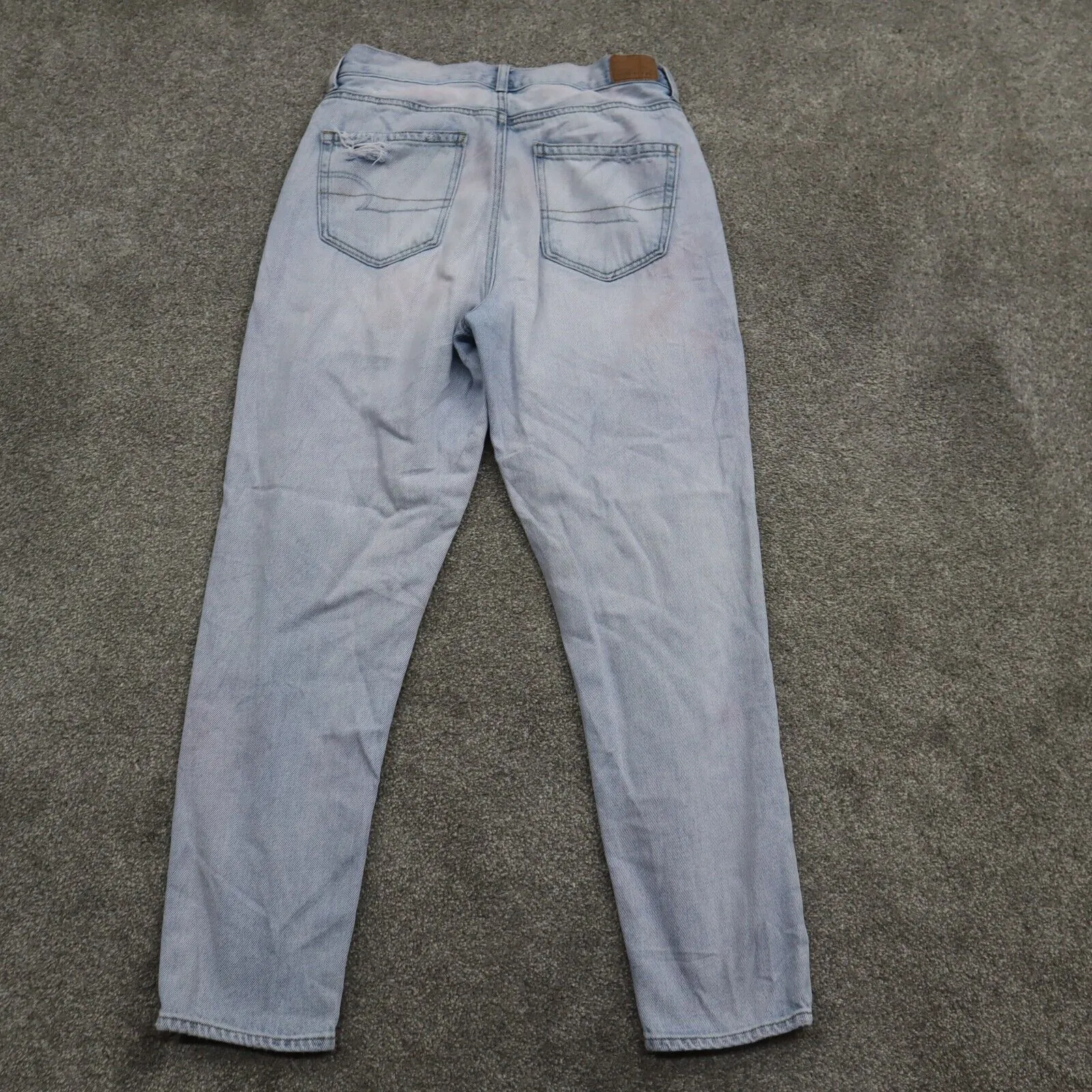American Eagle Womens Slim Straight Jeans Mid Rise 100% Cotton Blue SZ 6 Regular