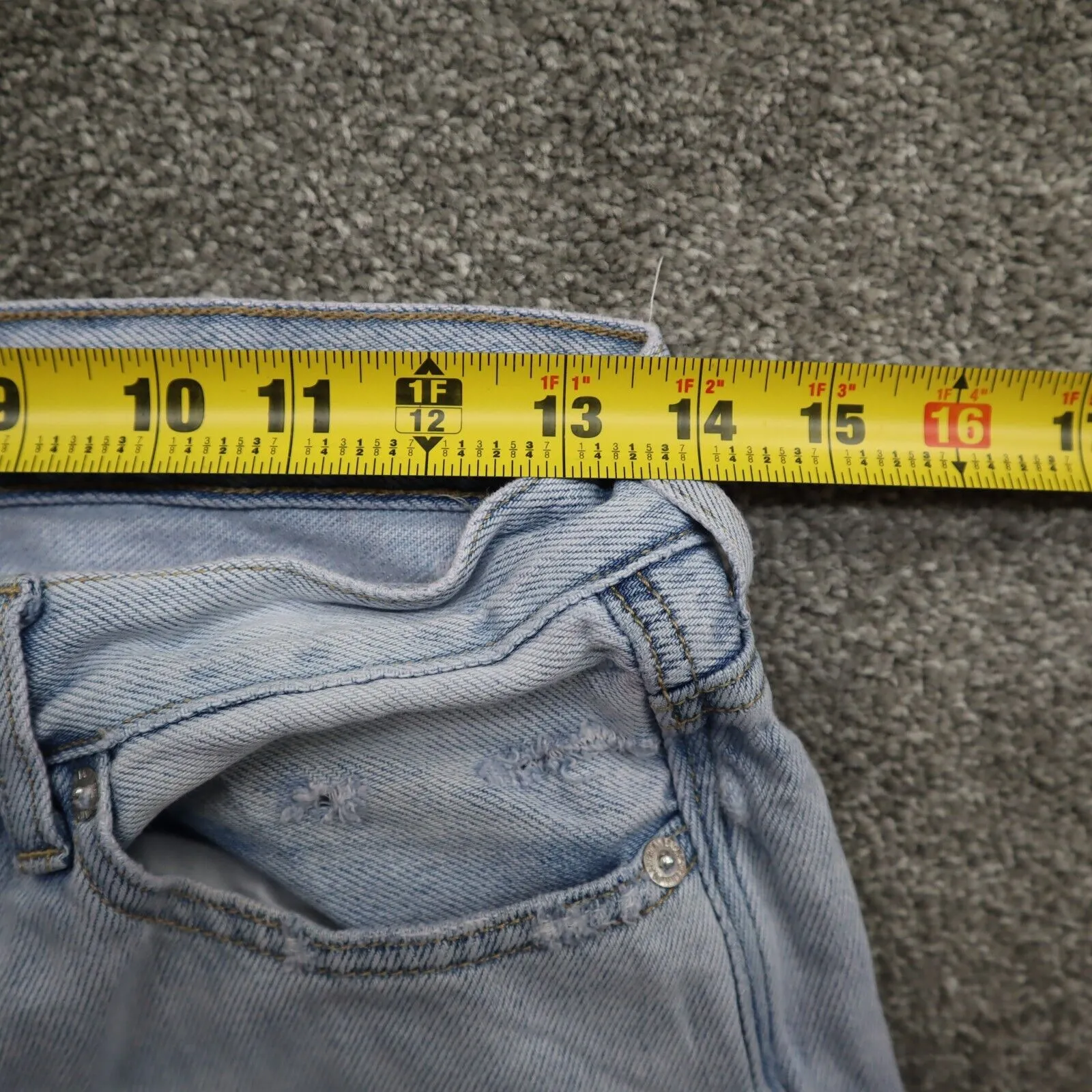 American Eagle Womens Slim Straight Jeans Mid Rise 100% Cotton Blue SZ 6 Regular
