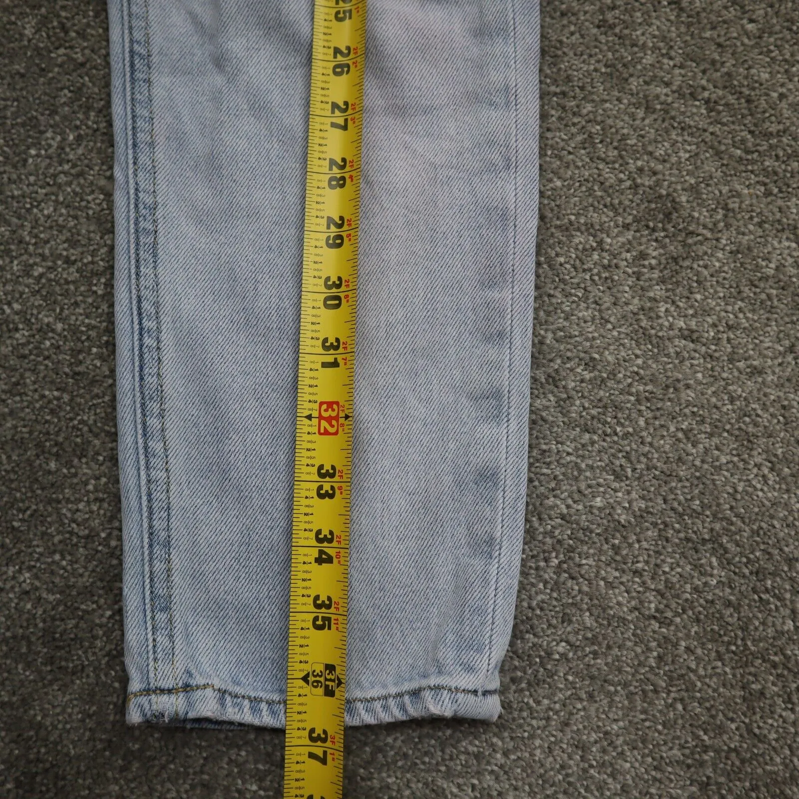 American Eagle Womens Slim Straight Jeans Mid Rise 100% Cotton Blue SZ 6 Regular