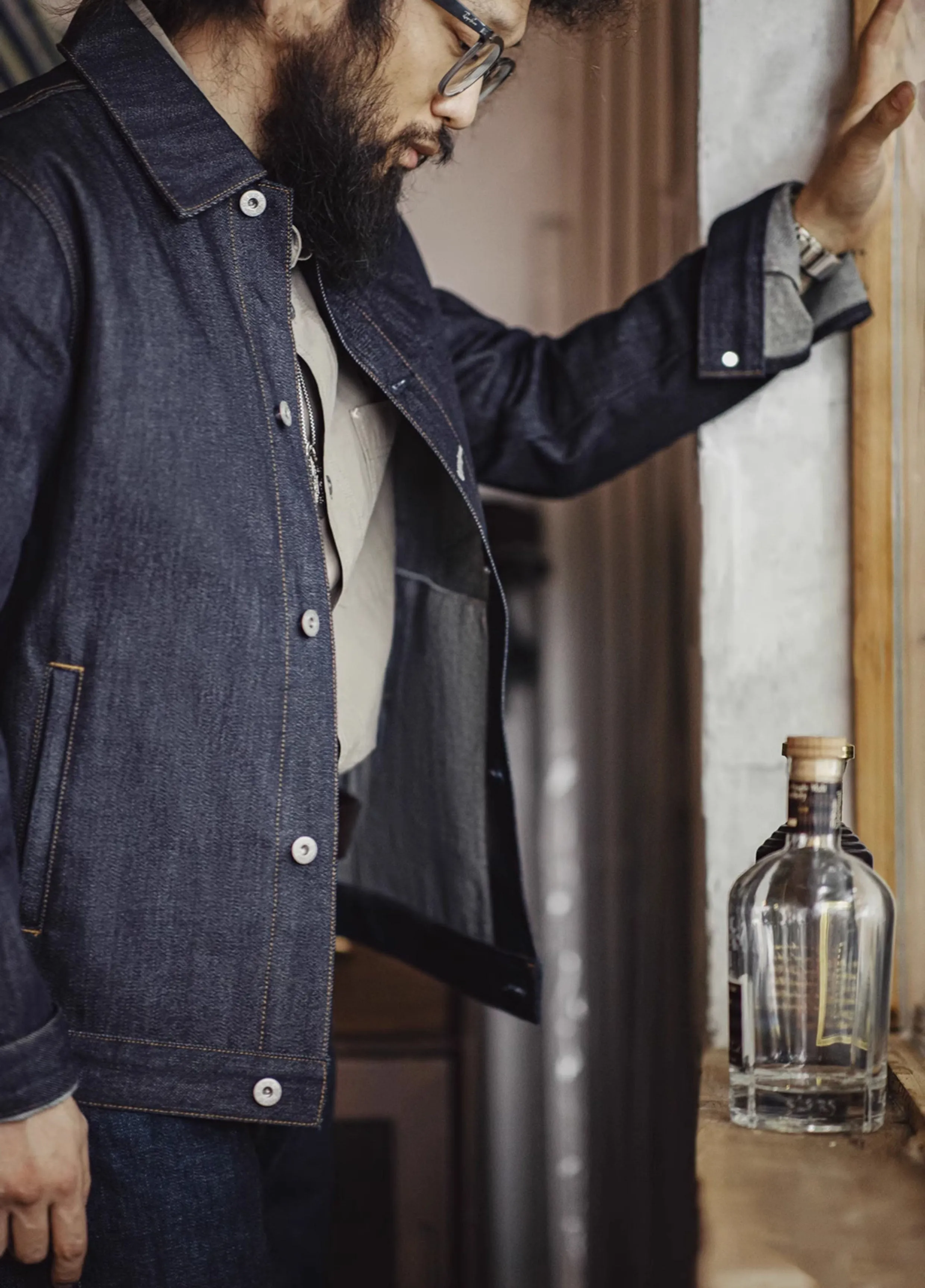 American Retro Workwear Heavyweight Denim Men's Jacket