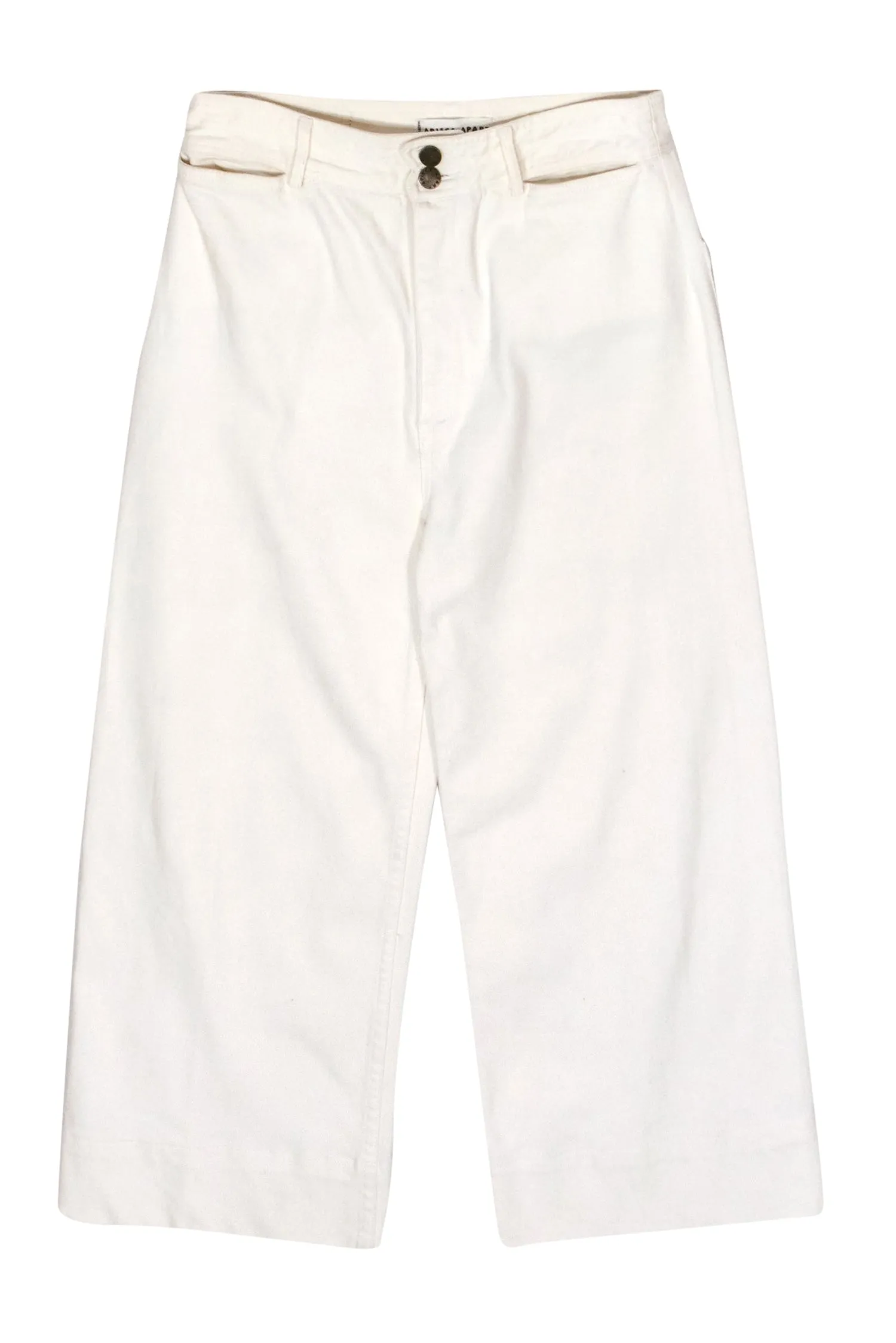 Apiece Apart - White High Waisted Wide Leg Jeans Sz 8