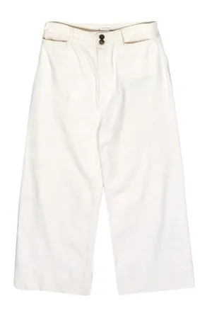Apiece Apart - White High Waisted Wide Leg Jeans Sz 8