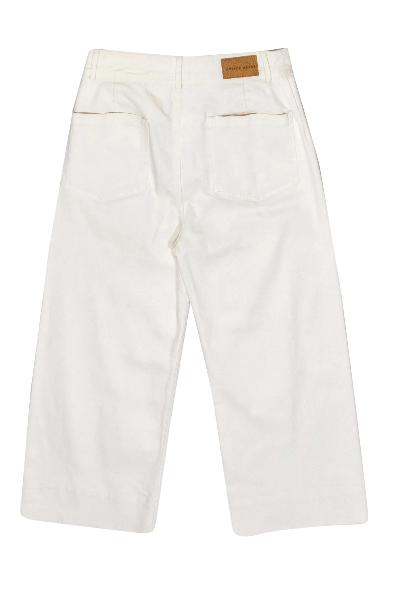 Apiece Apart - White High Waisted Wide Leg Jeans Sz 8