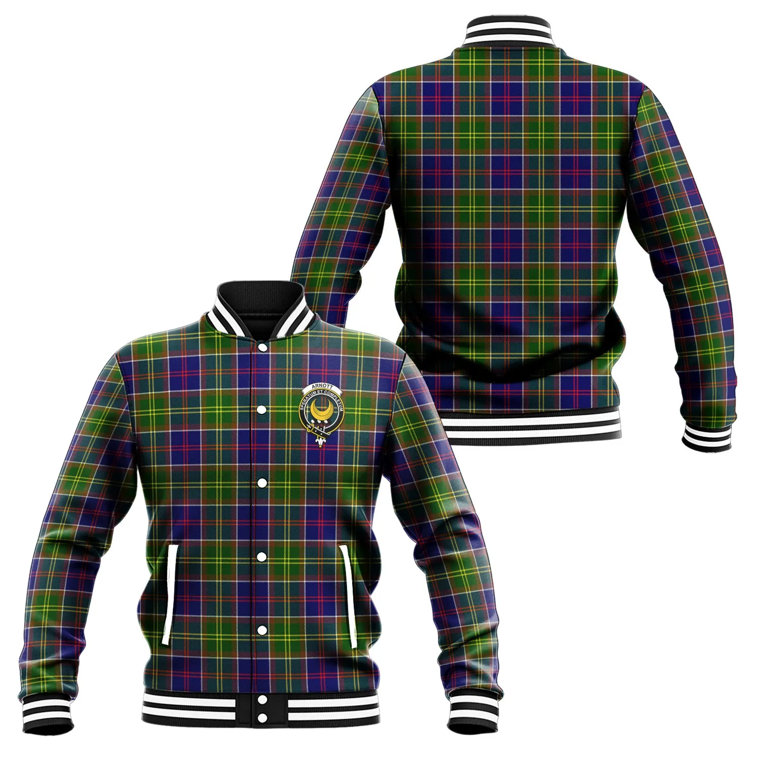 Arnott Tartan Baseball Jacket with Family Crest