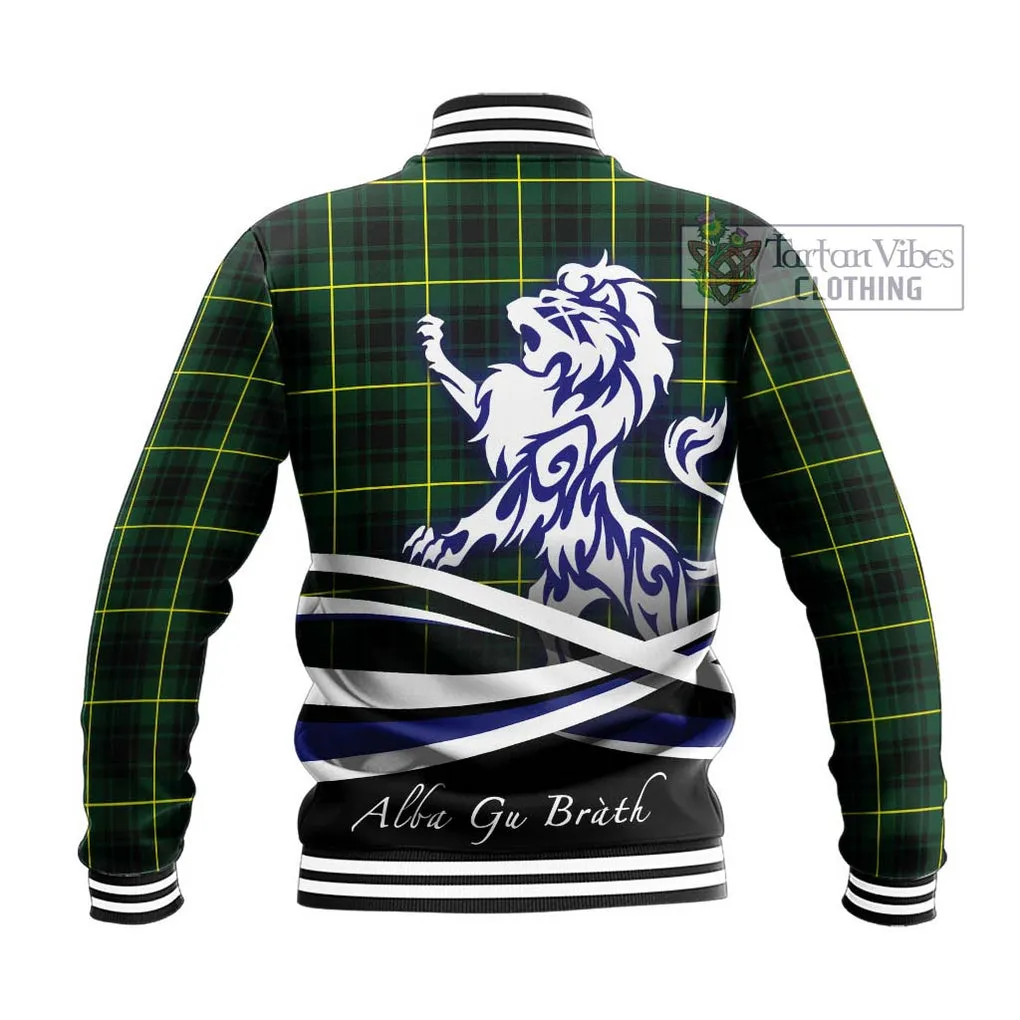 Arthur Modern Tartan Baseball Jacket with Alba Gu Brath Regal Lion Emblem