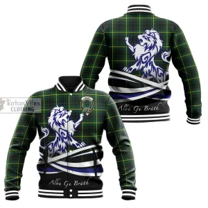 Arthur Modern Tartan Baseball Jacket with Alba Gu Brath Regal Lion Emblem