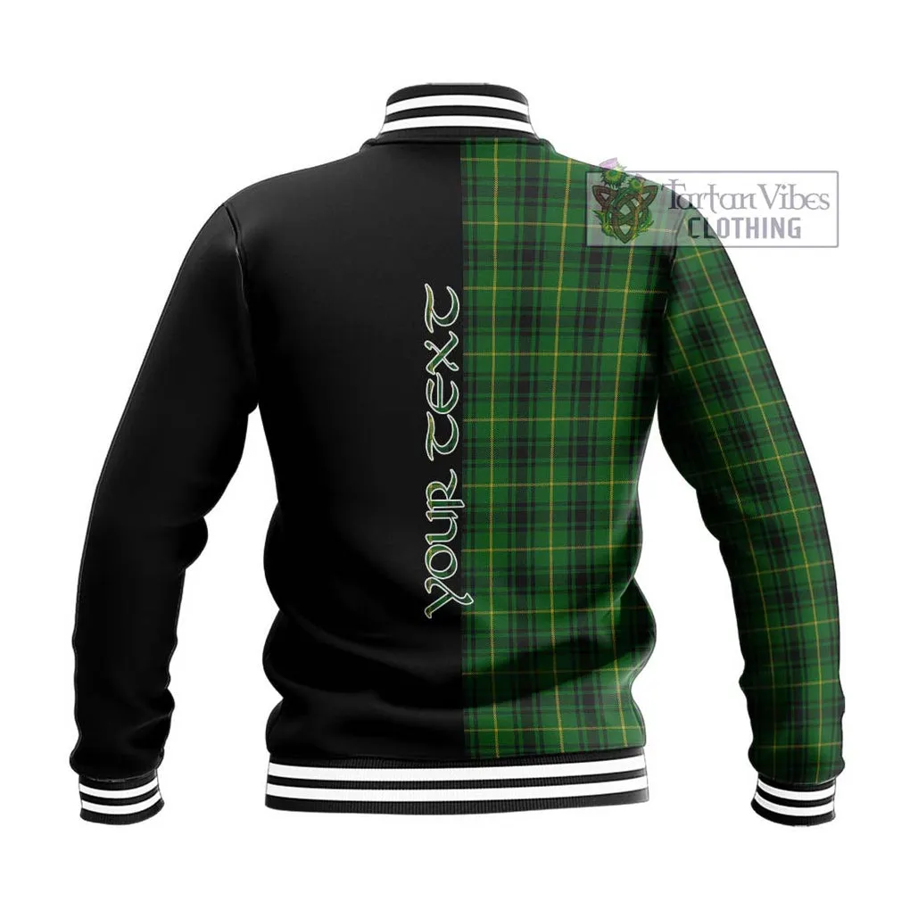 Arthur Tartan Baseball Jacket with Family Crest and Half Of Me Style