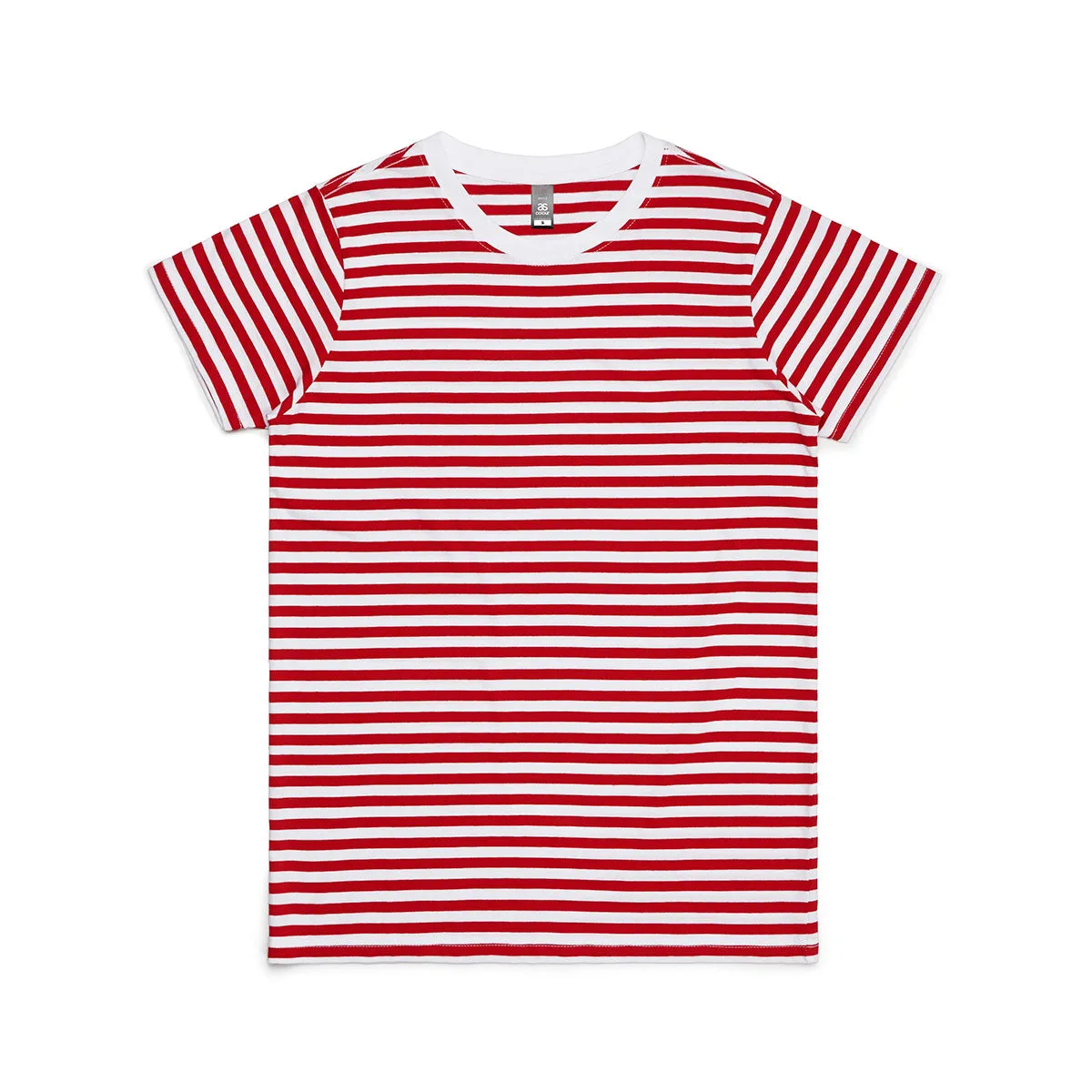 AS Colour Women's White/Red Maple Stripe Tee