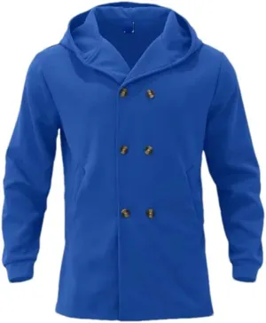 Autumn Men Trench Coat Jacket Mid-length Hooded Double-breasted Casual Menswear Spring Cardigan Male Tops