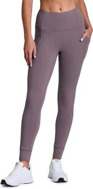 Avalanche Women's Fleece Hiking Leggings, High Waist Full Length Fleece Lined Legging Fleece Yoga Pants with Pockets