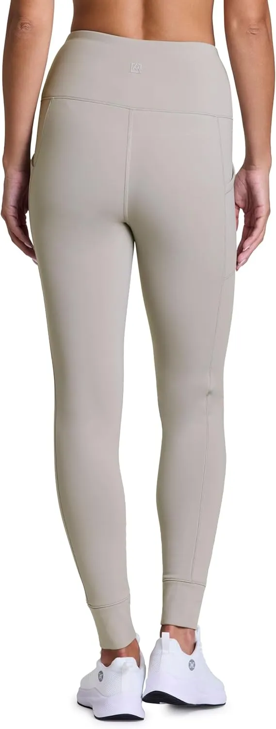 Avalanche Women's Fleece Hiking Leggings, High Waist Full Length Fleece Lined Legging Fleece Yoga Pants with Pockets