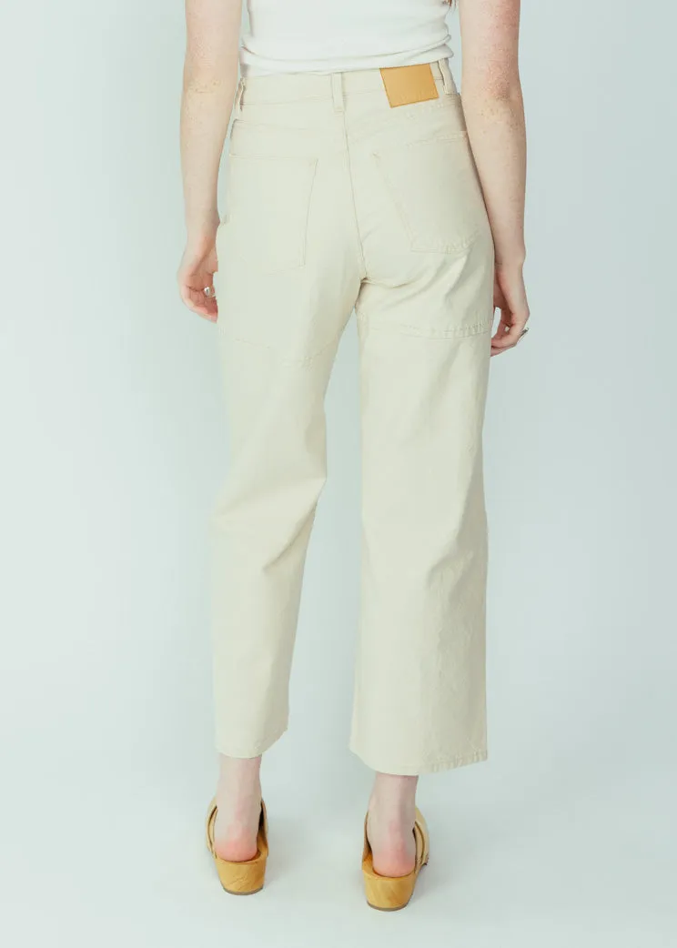 B Sides Mere White Elissa High Wide Jean