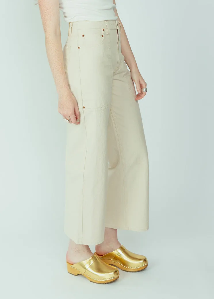 B Sides Mere White Elissa High Wide Jean