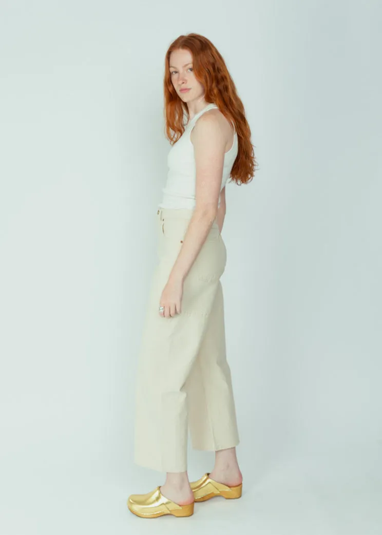 B Sides Mere White Elissa High Wide Jean