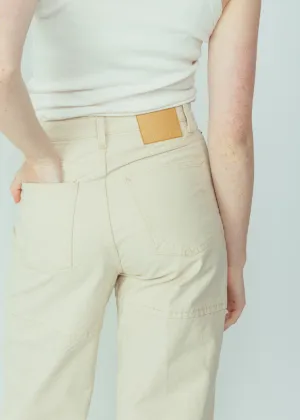 B Sides Mere White Elissa High Wide Jean