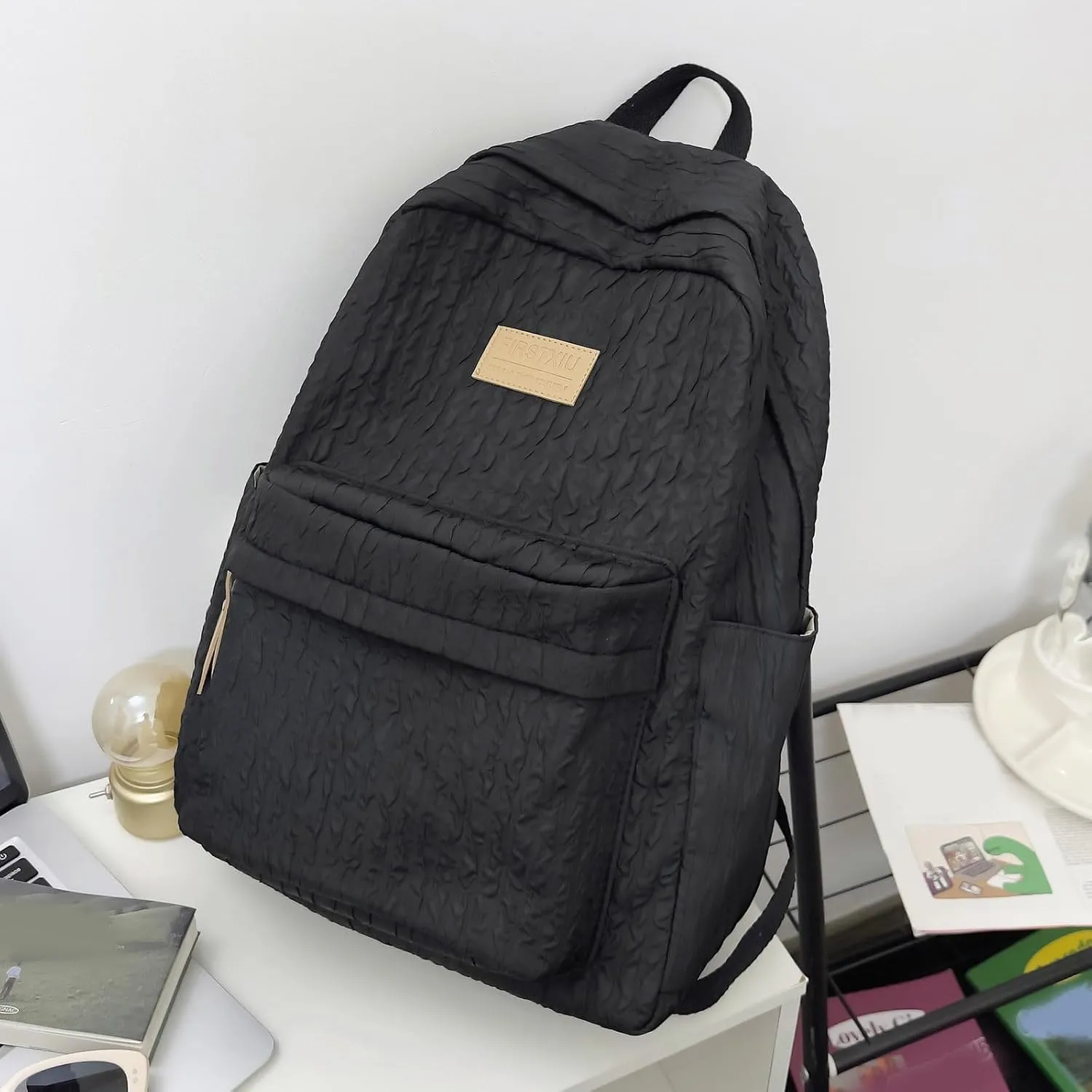Backpack New Durable Load Reducing Large Capacity Student Shoulders Bag Camera Backpacks for Women (Black, One Size)