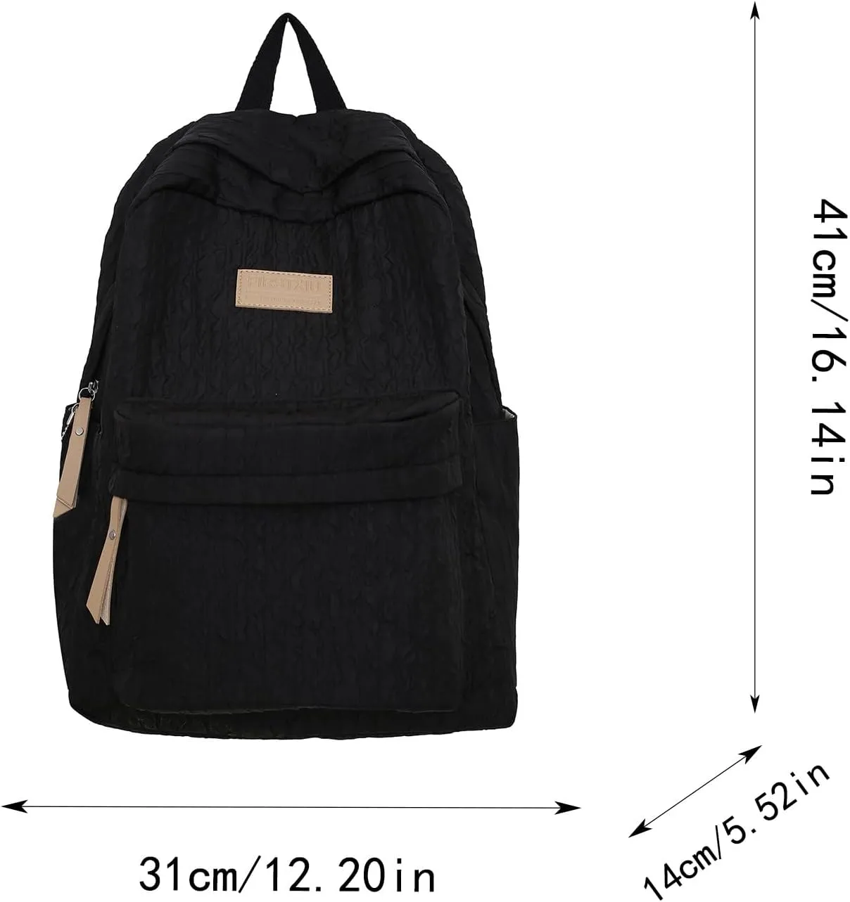 Backpack New Durable Load Reducing Large Capacity Student Shoulders Bag Camera Backpacks for Women (Black, One Size)