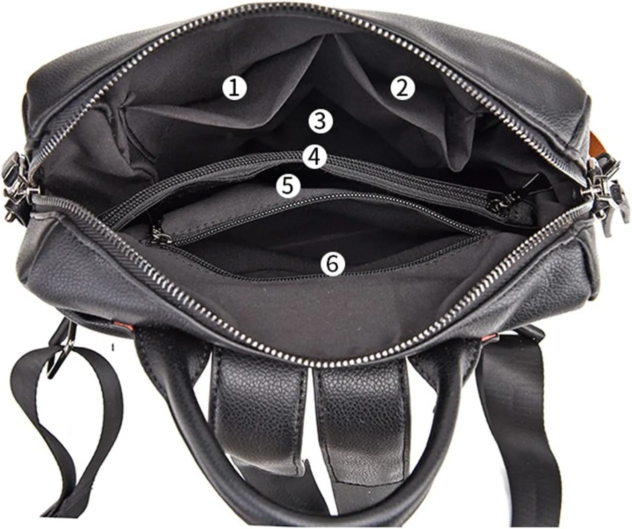 Bags College Casual Leather Travel Backpack For s Tooled Leather Backpack (Black, One Size)