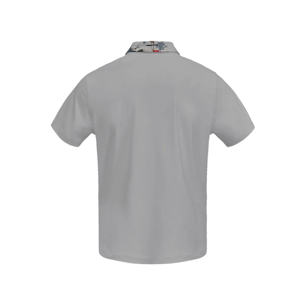 bailees Slim abstract Fit Short-Sleeve Polo Shirt